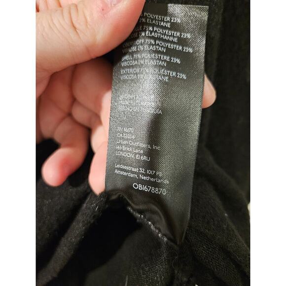 Maeve Anthropologie Black Cowl Neck‎ Balloon Sleeve Sweater Top XS Cozy Minimal - Picture 4 of 6